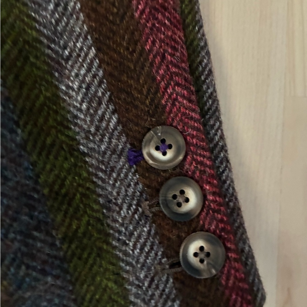 Boden British Tweed Multicolor Striped Blazer and Skirt Set - Picture 7 of 8